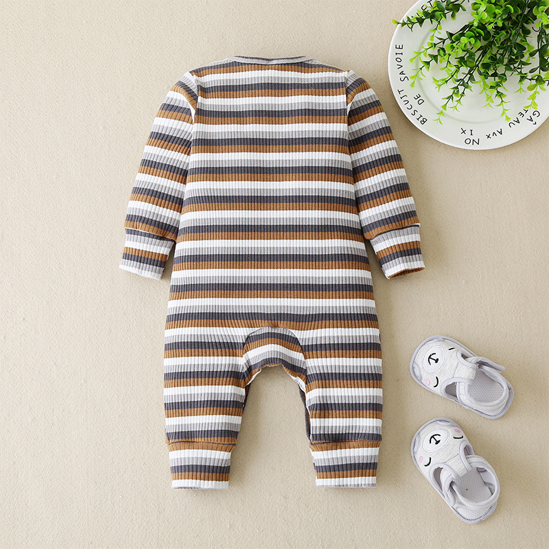 Korean New Baby Fashion One-piece Striped Outing Casual Romper Hot Sale display picture 3