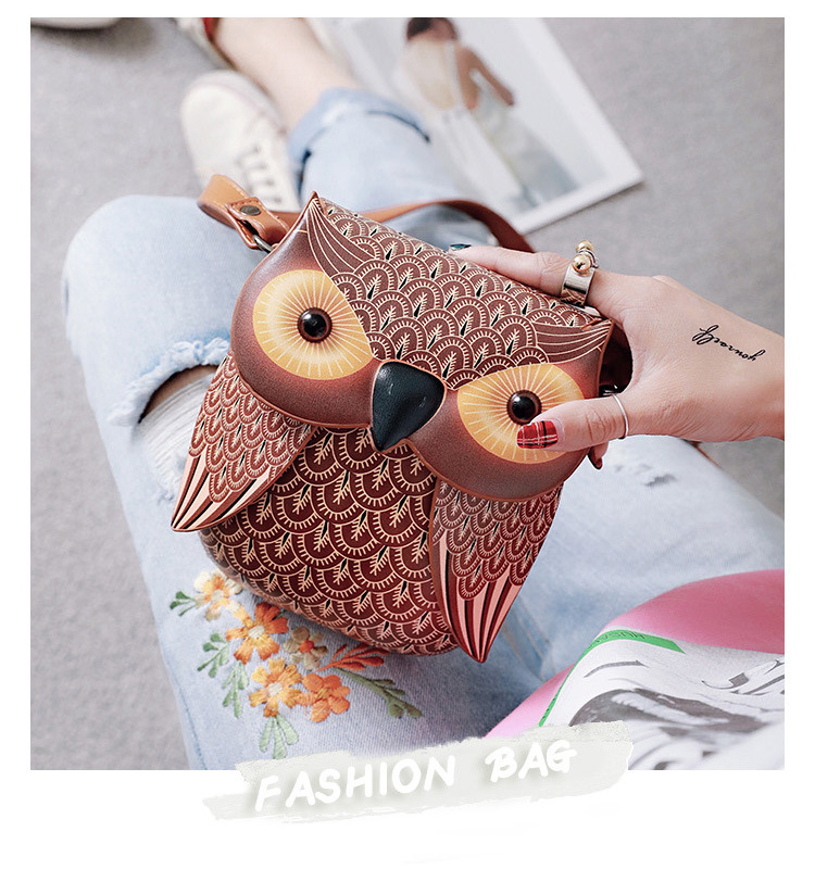 Borsa a tracolla gufo cartoon elegante donna borsa a spalla_voghion.com