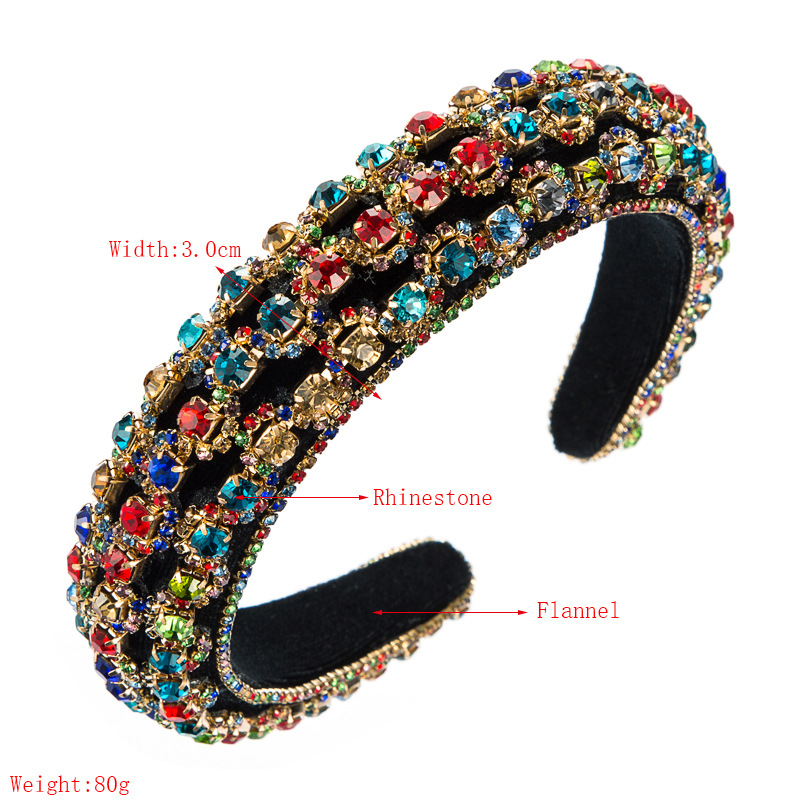 Velvet Sponge Fashion Rhinestones Headband display picture 1