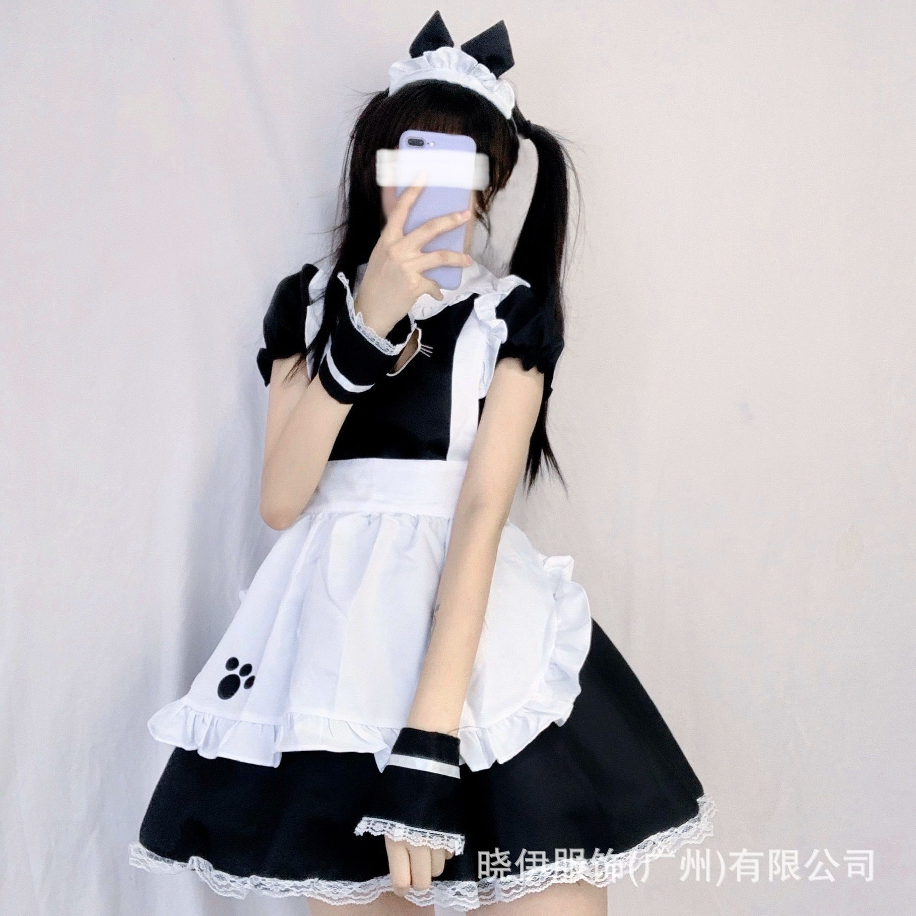 Cat maid Classic black and white Meng Department suit solar system Lolita Large Women's wear Gangster Dress