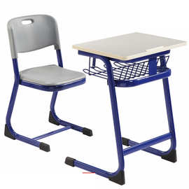 厂家直供办公家具中小学生培训桌椅学校企业培训椅子单人课桌椅