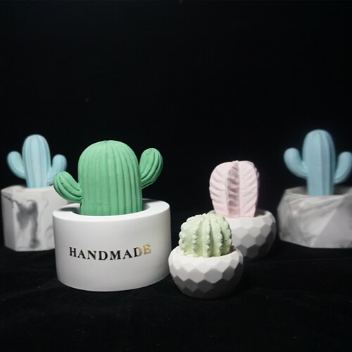 Creative indoor diffuser stone aromatherapy car ornaments cactus gypsum succulent clothing cabinet deodorizing diffuser stone customization