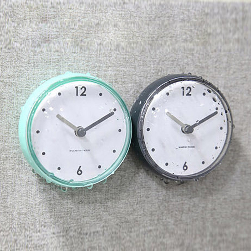 Korean Edition trumpet sucker Bathroom Clock Suction bell waterproof Bathroom Clock Can be attached Electronic clock Kitchen clock Wall suction