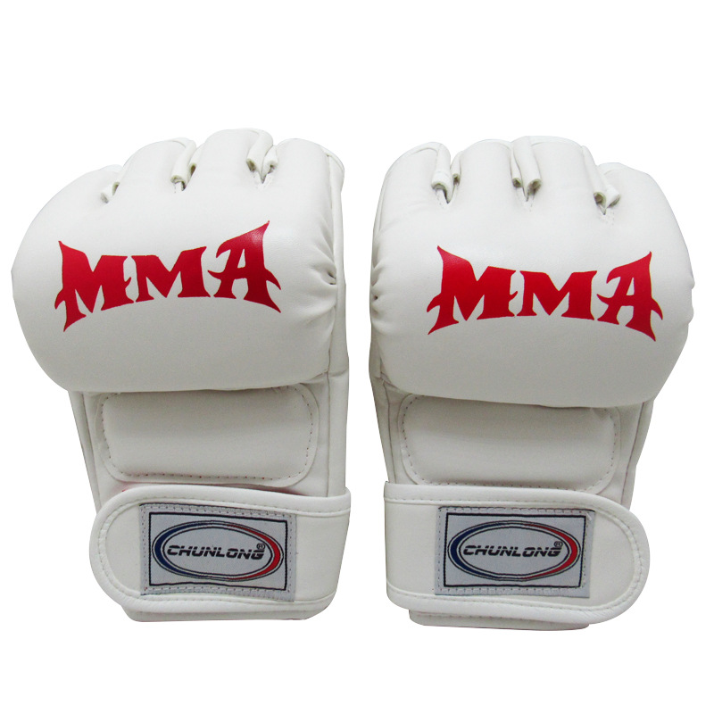 Guantes de boxeo al por mayor de fábrica nuevos guantes de lucha de medio dedo MMA
