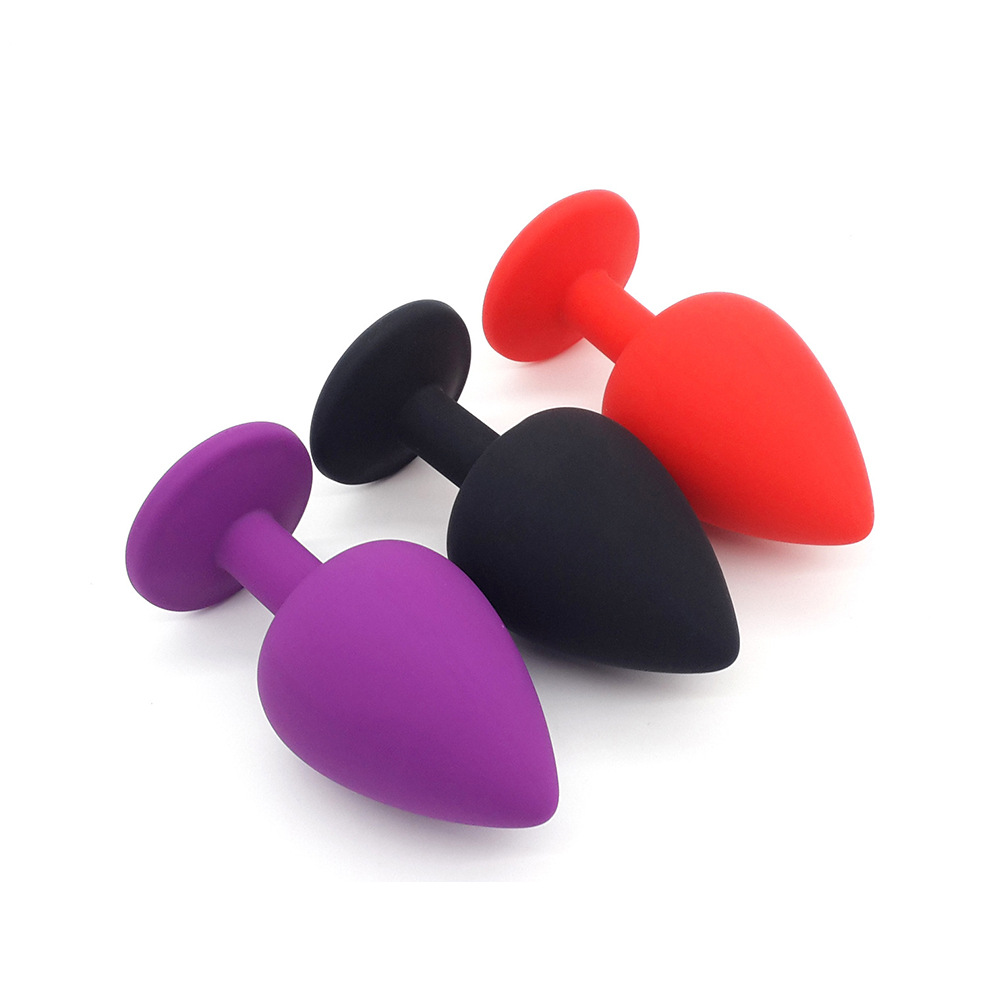 Silicone Anal Plug With Crystal Gemstone For G-spot Stimulation_voghion.com
