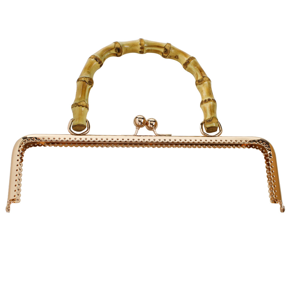 Especial 25cm cuadrado de encaje brillante de bambú marrón brazalete de bambú real brazalete de bambú oro