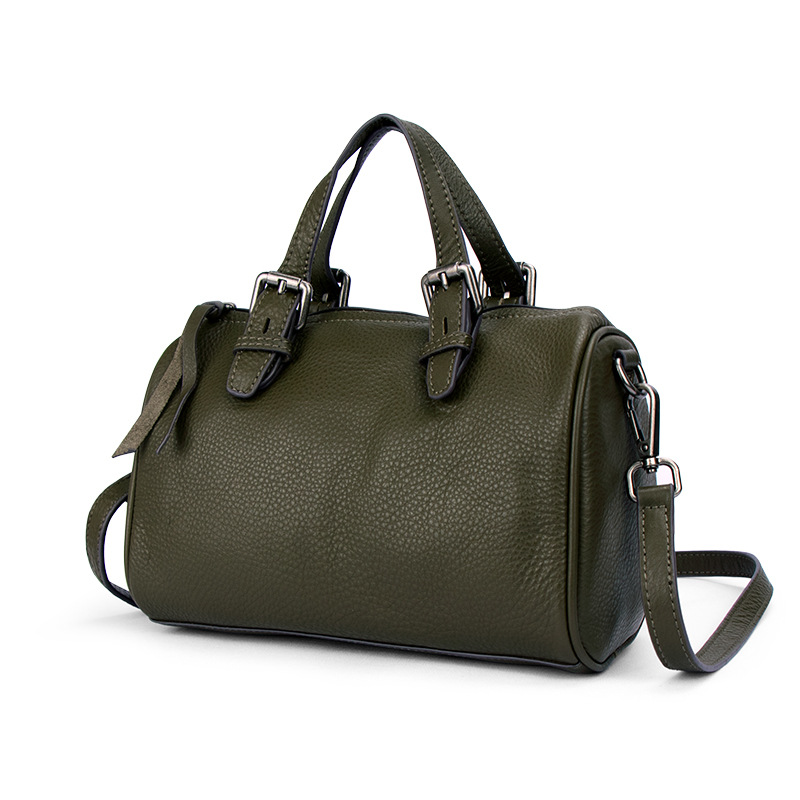 女性カバン本革レトロ2021新型クロスボーダーボストンバッグ大容量通勤バッグ