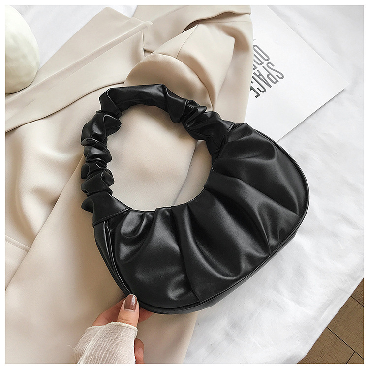 Women's Small All Seasons Pu Leather Solid Color Fashion Dumpling Shape Magnetic Buckle Underarm Bag display picture 23