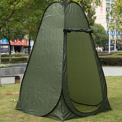 Cross-border multi-functional outdoor bath tent warm bath home winter clothes changing mobile toilet (Çadırlar) - green-single