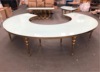 Foreign weddings use groom and bride cake table s -shaped free stitching stainless steel gold wedding party table