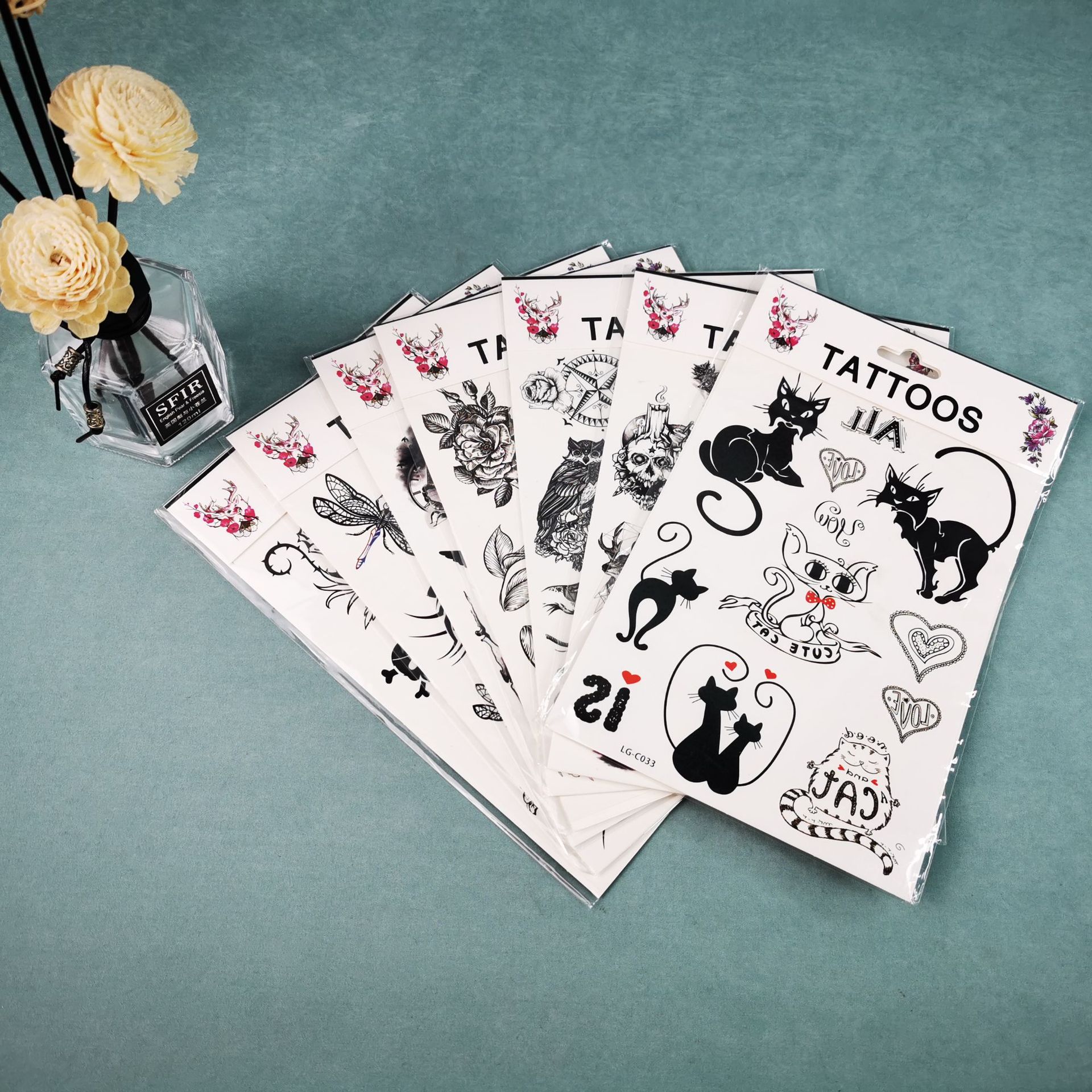 厂家批发定制防水小清新纹身贴 韩风日系男女爆款新款创意纹身贴|ms