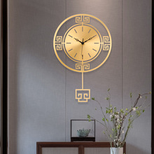 美式掛鍾全銅藝術家用時尚創意潮流擺鍾客廳餐廳現代大氣掛牆鍾表