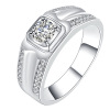 customized Gold-plated Simple 1 Cramer Smooth Ring technology 18K Platinum Platinum