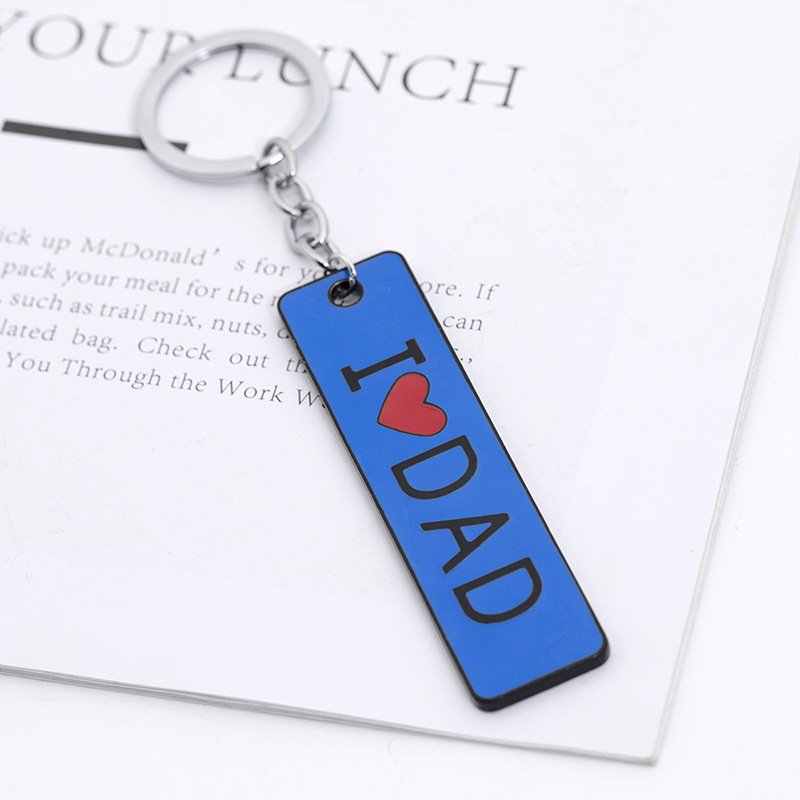 Double-sided Lettering Long Tag Keychain display picture 6