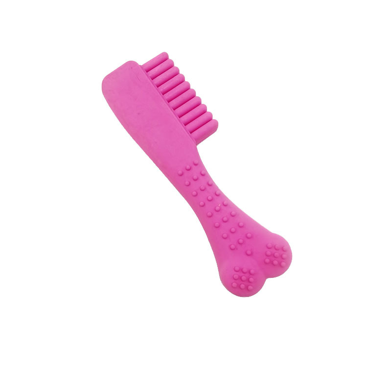 Suministro directo de fábrica TPR perro interactivo peine mordedura molar mascota juguete diente suave juguete de goma al por mayor