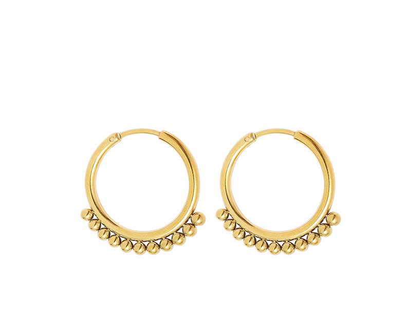 Fashion Titanium Steel Hoop Earrings display picture 2