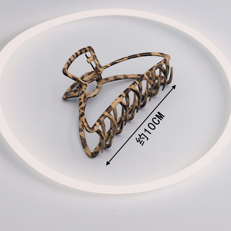 复古豹纹 大号弧形抓夹