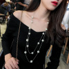 Sweater from pearl, long chain, necklace, accessory, 2019 years, Korean style, internet celebrity