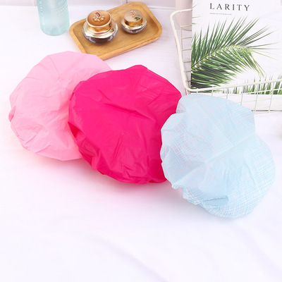 批發 加厚防水浴帽成人女款淋浴洗澡沐浴帽EVA防油煙帽非壹次性