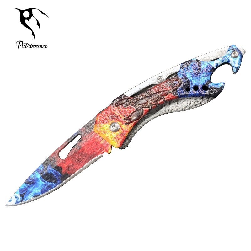 迷你不锈钢折叠户外实用小刀钥匙刀旅游家用便携锋利水果折刀现货