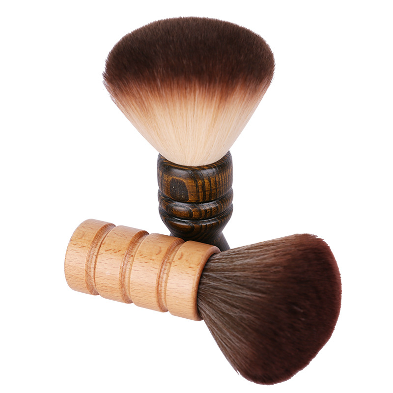 Peluquería cepillo de pelo cepillo de poste de pelo suave pelo sólido madera retro solo cepillo de pelo corte de pelo cepillo de cuello lote de generación de cabello herramientas de belleza