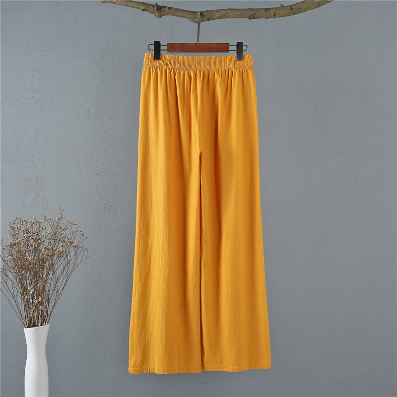 Pentalon été en Coton et lin - Ref 3434476 Image 3