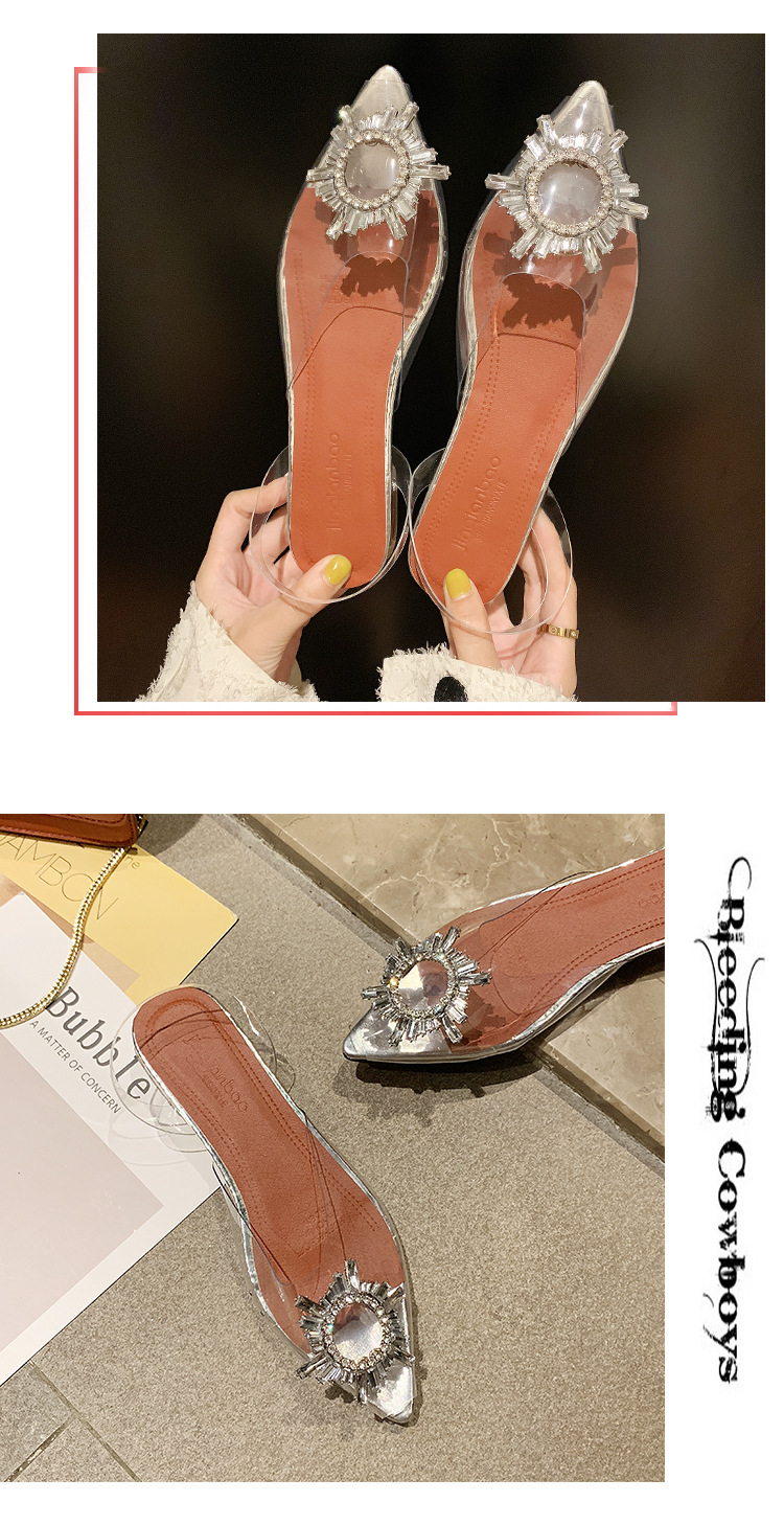 Sandali Sun Diamond 2024 Nuova fascia estiva trasparente con tacchi alti a punta Scarpe da donna Taglia 43_voghion.com