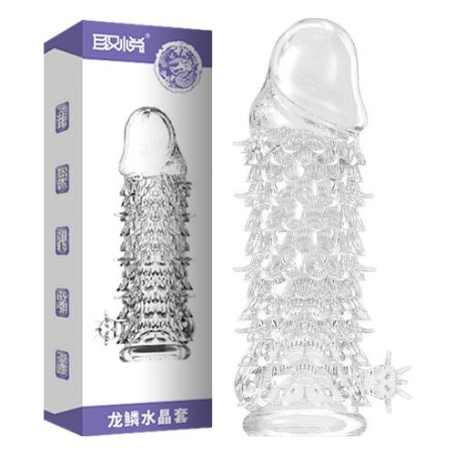 Please the dragon set dragon scale dragon root faucet crystal set men's lengthened and thickened crystal thorn set sex toys