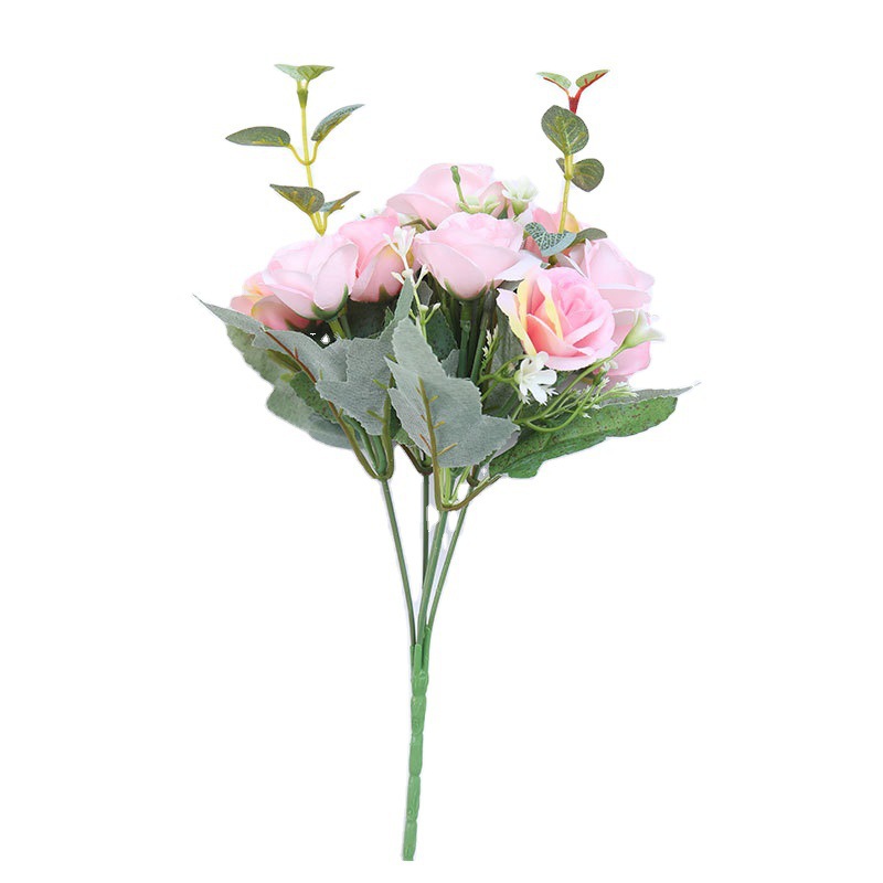 Suministro transfronterizo de flores artificiales de eucalipto persa falsa decoración de flores moderno simple decoración floral ramo de rosas