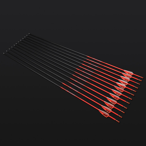Imported AAE fluorescent colored pure carbon finished arrows exported with 4.2mm inner diameter competitive pure carbon arrows with three thousand degrees straightness