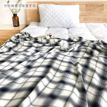 日本外销生产竹纤维纱布提花三层盖毯1.5-1.8米2米厂家定制做