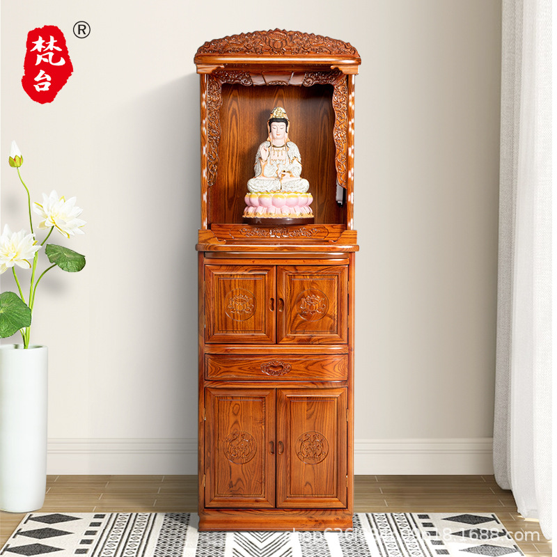 Brahma Chinese-Style Buddhist Niche Standing Cabinet, Shrine, Buddha Cabinet, Household Altar, Fairy Family Altar, Incense Altar, God's Building, God of Wealth Cabinet, Buddha Altar