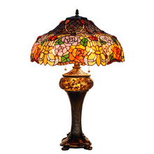 厂家直销 18寸帝凡尼复古古典艺术家居客厅台灯 玫瑰子母灯