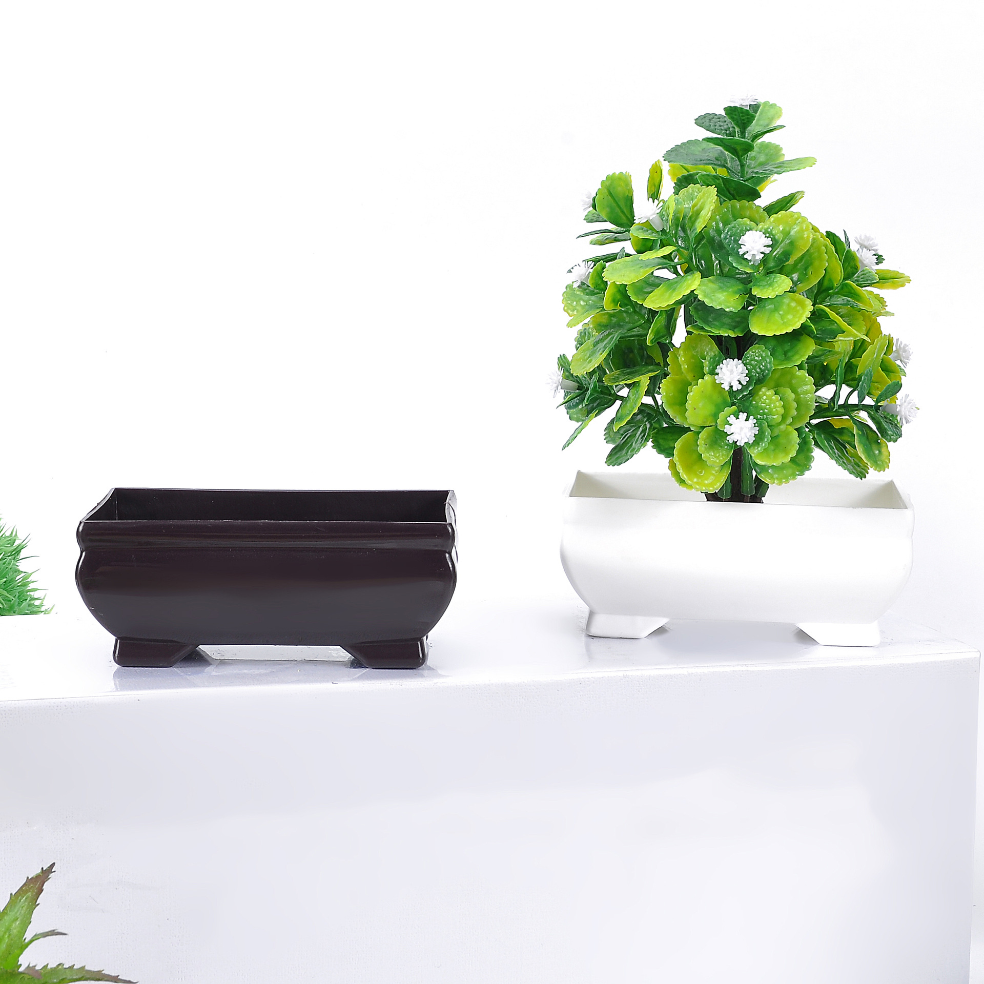 The manufacturer supplies P001 artificial flower rectangular flowerpots + foam velvet flower POTS and imitation porcelain flowerpots detail image 6