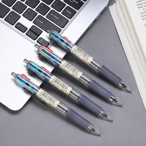 Factory Direct Sale Baolingniao Student Stationery Pens Office Supplies Cultural Writing Pens Four-Color Ballpoint Pens