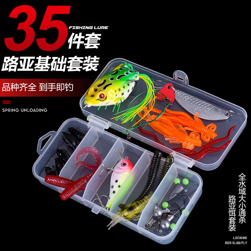 Soft Fishing Lures Kit for Bass, Baits Tackle Including Trout, Salmon, Spoon Lures, Soft Plastic Worms, CrankBait, Jigs, Fishing Lure Set with Free Tackle Box