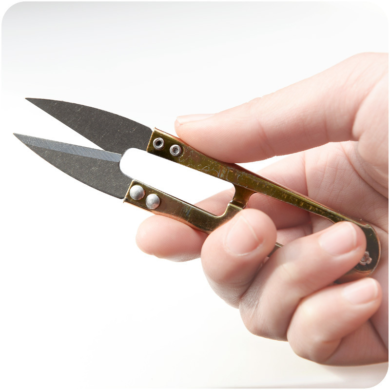 開口式U型修線剪 家用剪刀剪線頭裁縫縫紉機十字繡專用剪刀批發