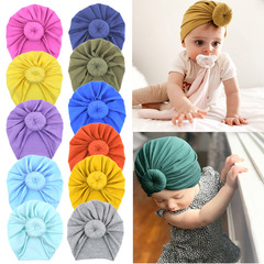 28 colors European and American new baby hats, children's hats, baby cloth hats, Indian pullover hats, headscarves, decorative hats for girls