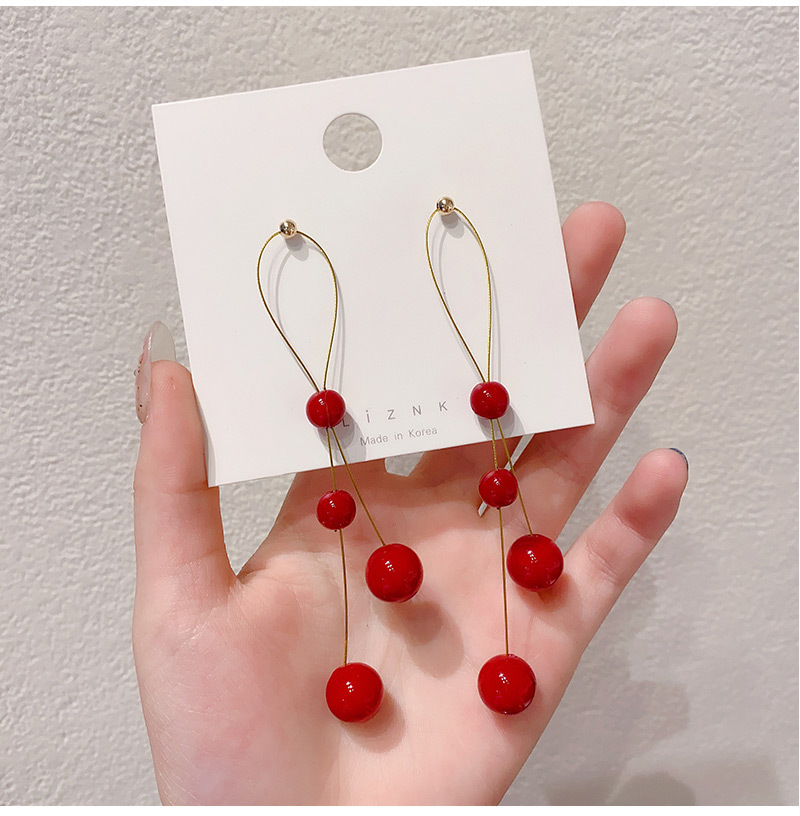 Temperament Long Tassel Pearl Earrings Female Korean Personality Fashion Wild Net Red Tide Earrings display picture 7