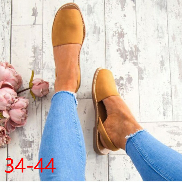 2020 fish mouth flat shoes women summer...