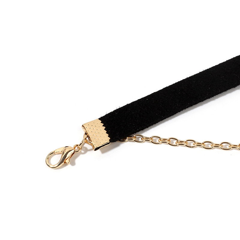 10g Weight Choker Classification Wedding, Travel Occasion Women'S Gender Simple Style Style Gold Color New Double  Simple Short  Velvet Love  Clavicle Chain Wholesale Nihaojewelry 8