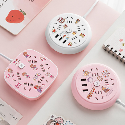 越南卡通插座爆款熱賣插排帶線家用接線板開關電源插板usb廠家