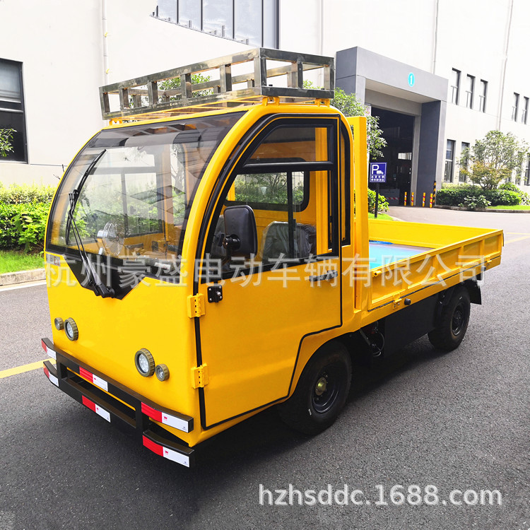 厂家 电气隔爆  豪盛2吨 电动四轮平板车 搬运车 电动货车