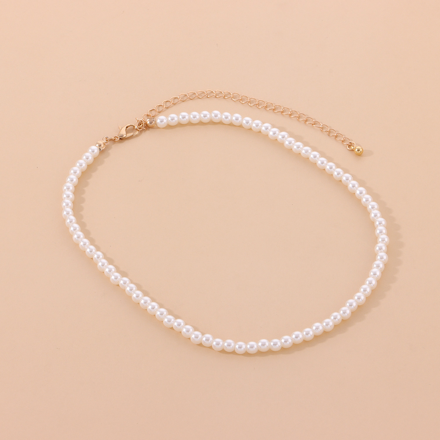 Fashion Geometric Mixed materials Pearl Necklace