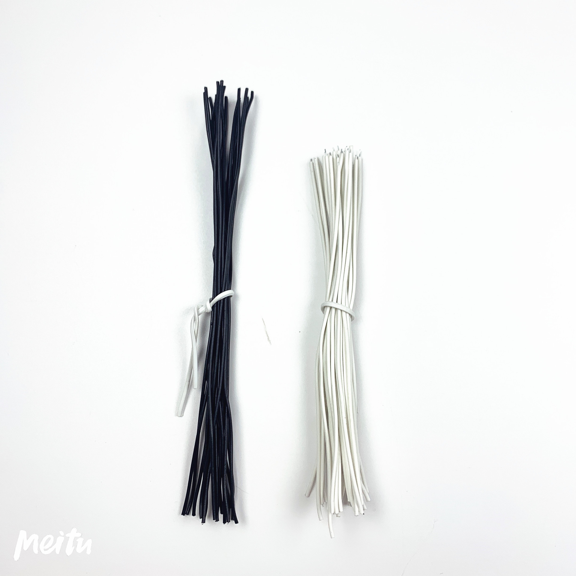 铁丝扎带包塑镀锌USB数据线捆带 黑色 金属PVC包胶镀锌铁芯扎丝带