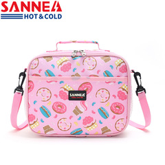 SANNE Insulated Bag Children's Lunch Bag Portable Cartoon Lunch Box Bag Fresh-keeping Cold Ice Bag Thickened Lunch Bag