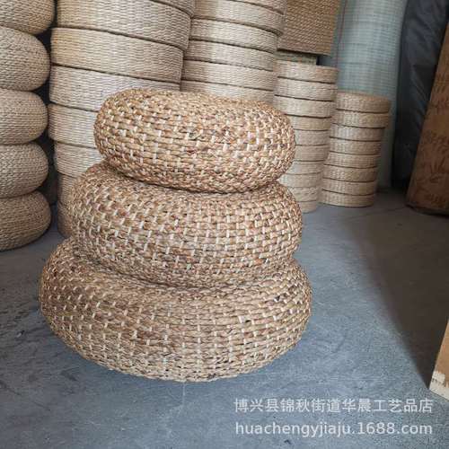 Woven Seating Cushion, Hand-woven Mat, Meditation Cushion, Thickened Grass Floor Cushion, Zen Meditation Seat Pad, Balcony Window Cushion