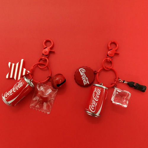 ins key chain pendant internet celebrity key chain same style coke bottle bag couple pendant creative small gift