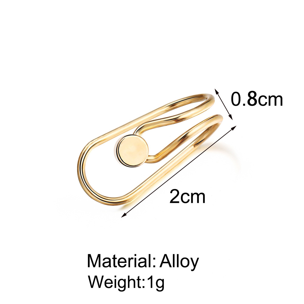 New Fashion U-shaped Pierced Ear Clip 9 Piece Set Creative Retro Simple Alloy Gold Ear Clip display picture 13