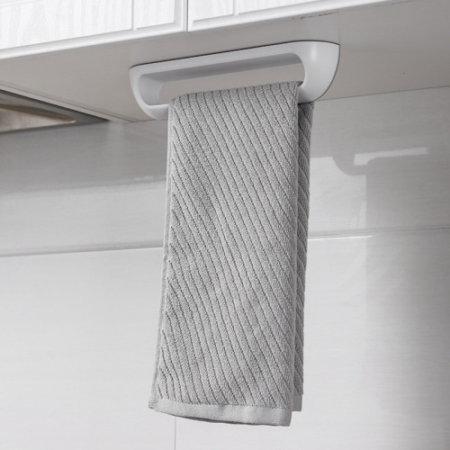 Thickened towel rack wall hanging no punching bathroom towel bar bath towel rack wall rack waterproof and moisture-proof